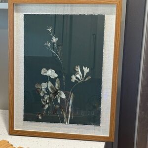 Orchid Flowers Floral Art Print in Wooden Frame Threshold 16” x 20”